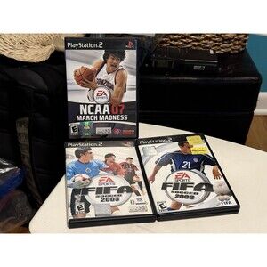 Ps2 Sorts Games Lot Of 3, Fifa 2003, Fifa 2005, NCAA 07